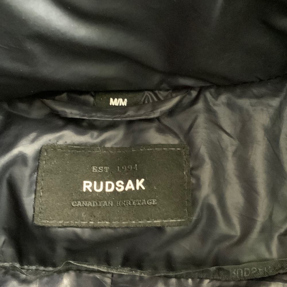Rudsak Dark Navy long fitted quilted puffer coat size M - Picture 2 of 13
